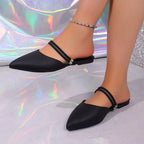 Shopimist point toe flats sandals with sleek design and closed toe, perfect for casual or dressy summer outfits.