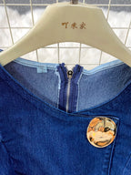 Button detail vest and flare denim jeans set by Shopimist, featuring a stylish vest with buttons and high-waisted flare jeans.