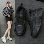 White women's breathable shoes with thick soles and cushioned insoles, stylish footwear by FitiqueFit.