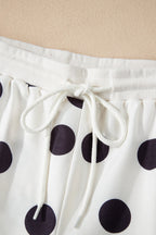 Threaded Pear Marley shoulder pullover and drawstring shorts set, casual loungewear in soft fabric with relaxed fit and stylish design.