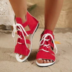 Shopimist open toe flats sandals with sleek design and comfortable straps, perfect for casual summer wear.