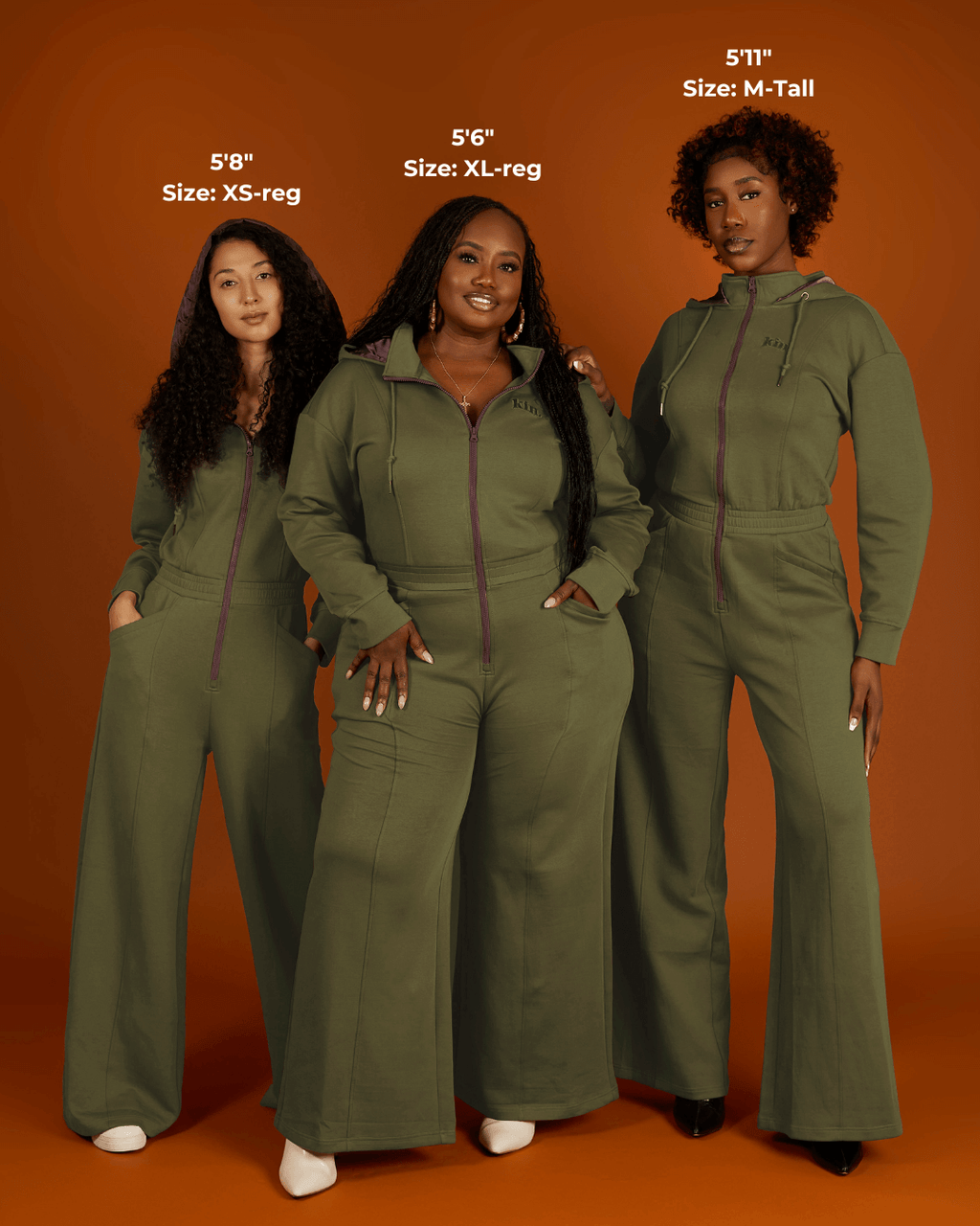Green satin-lined jumpsuit by Plush Fashion Hub, featuring a sleek design and stylish fit, shown on a model.