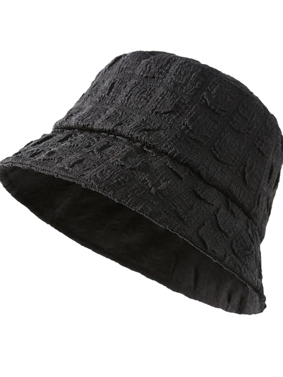 Women's lightweight textured summer bucket hat from Plush Fashion Hub, breathable casual sun hat for women.