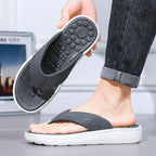 Plush Fashion Hub toe post platform sandals with chunky heels and open-toe design, perfect for casual summer wear.