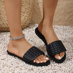 Open toe flats sandals by Shopimist with sleek design and minimal straps, perfect for casual summer wear.