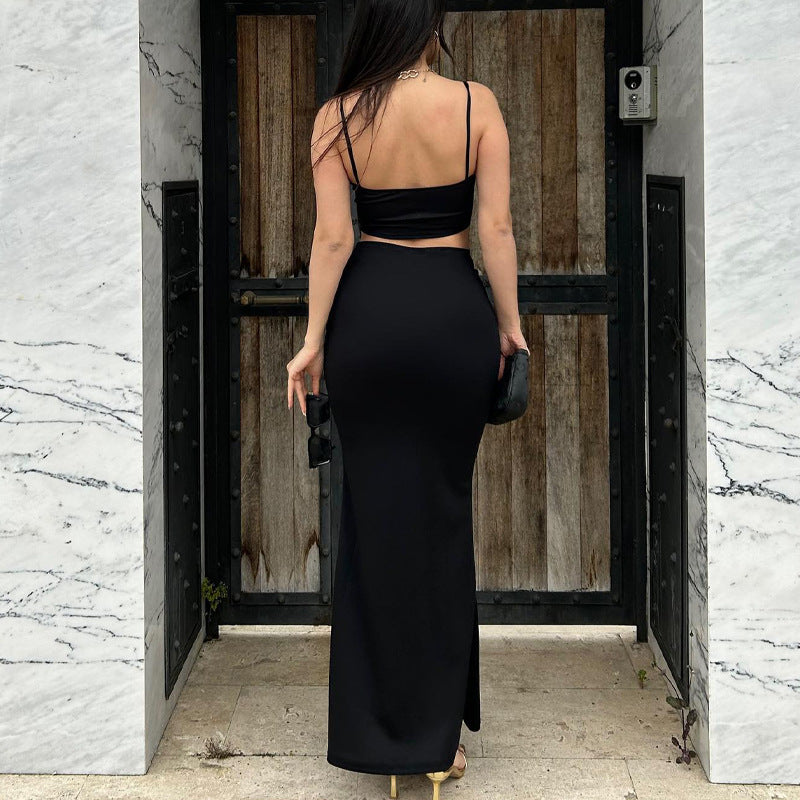 Women's spaghetti straps chest wrap fashion hip suit by LadyShow.Store, featuring stylish design and comfortable fit.