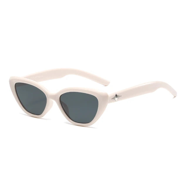 Fashion cat eye sunglasses for women and men with classic rice nail design, stylish eyewear by Plush Fashion Hub.