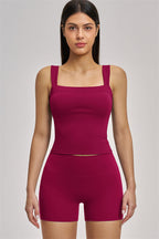Fitglutes Activewear two-piece tank top and shorts set, gym and workout clothes, casual sportswear for active wear.