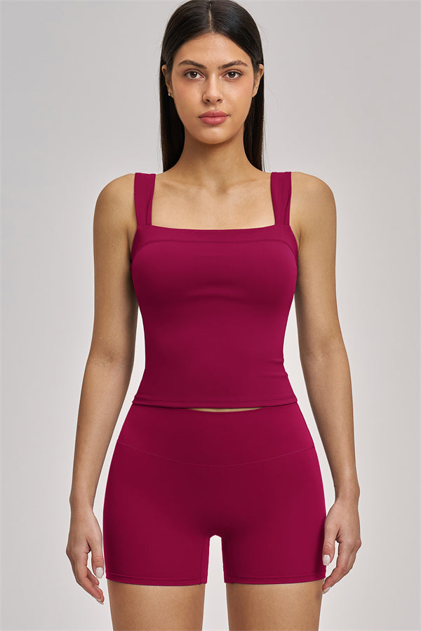 Plush Fashion Hub Swoon Tank Top and Shorts 2-piece set, featuring a stylish tank top and matching shorts on a model.