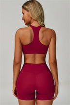 Fitglutes Activewear sports bra and shorts set, a stylish 2-piece bottoms ensemble for workout and gym activities.