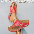 Shopimist toe post wedge sandals featuring a comfortable wedge heel and stylish design, perfect for casual summer wear.