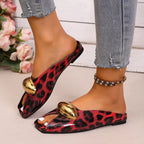 Leopard open toe sandals by Plush Fashion Hub featuring stylish open toe design and animal print for trendy summer wear.
