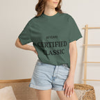 Certified Classic 60 Years T-Shirt by Printify, featuring a vintage-inspired design on a comfortable cotton t-shirt.