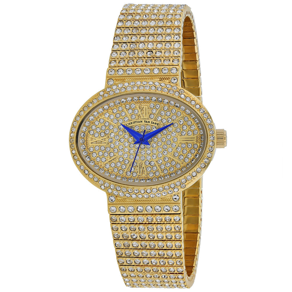 Christian Van Sant Women's Sparkler watch with a sleek design, featuring a silver band and elegant dial.