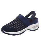 Light breathable women's sandal with air cushion and one pedal design, ideal for spring and summer, by Plush Fashion Hub.