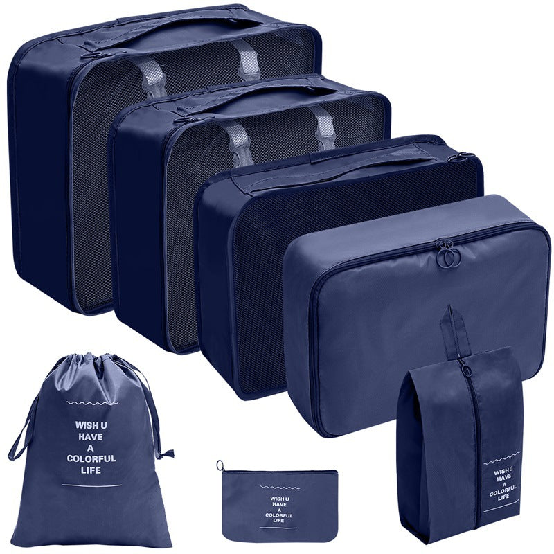 Set of 7 eprolo packing cubes for suitcases, travel organizer and storage bags for efficient luggage organization.