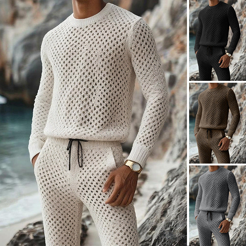 Women's Essential Ribbed Long Sleeve Knit Lounge Set