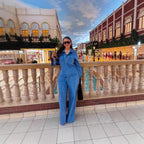 Clothing  Casual Western-style Denim Pants Set, Loose Comfortable Open Front Long Sleeve Top, Women's Casual Outfit