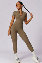 Fitglutes Activewear Mia Belle jumpsuit in black, form-fitting gym jumpsuit with sleeveless design and athletic style.