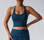 FitiqueFit athletic sports bra designed for running and activewear, featuring a supportive fit and breathable fabric.