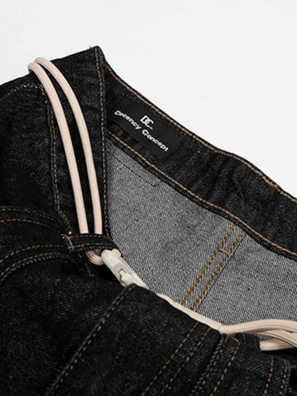 Men's high-waisted wide-leg jeans from Trendsi, showing the denim fabric, relaxed fit, and classic five-pocket design.
