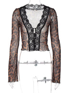 Shopimist lace detail long sleeve top with delicate lace accents and fitted design, perfect for stylish casual or dressy wear.