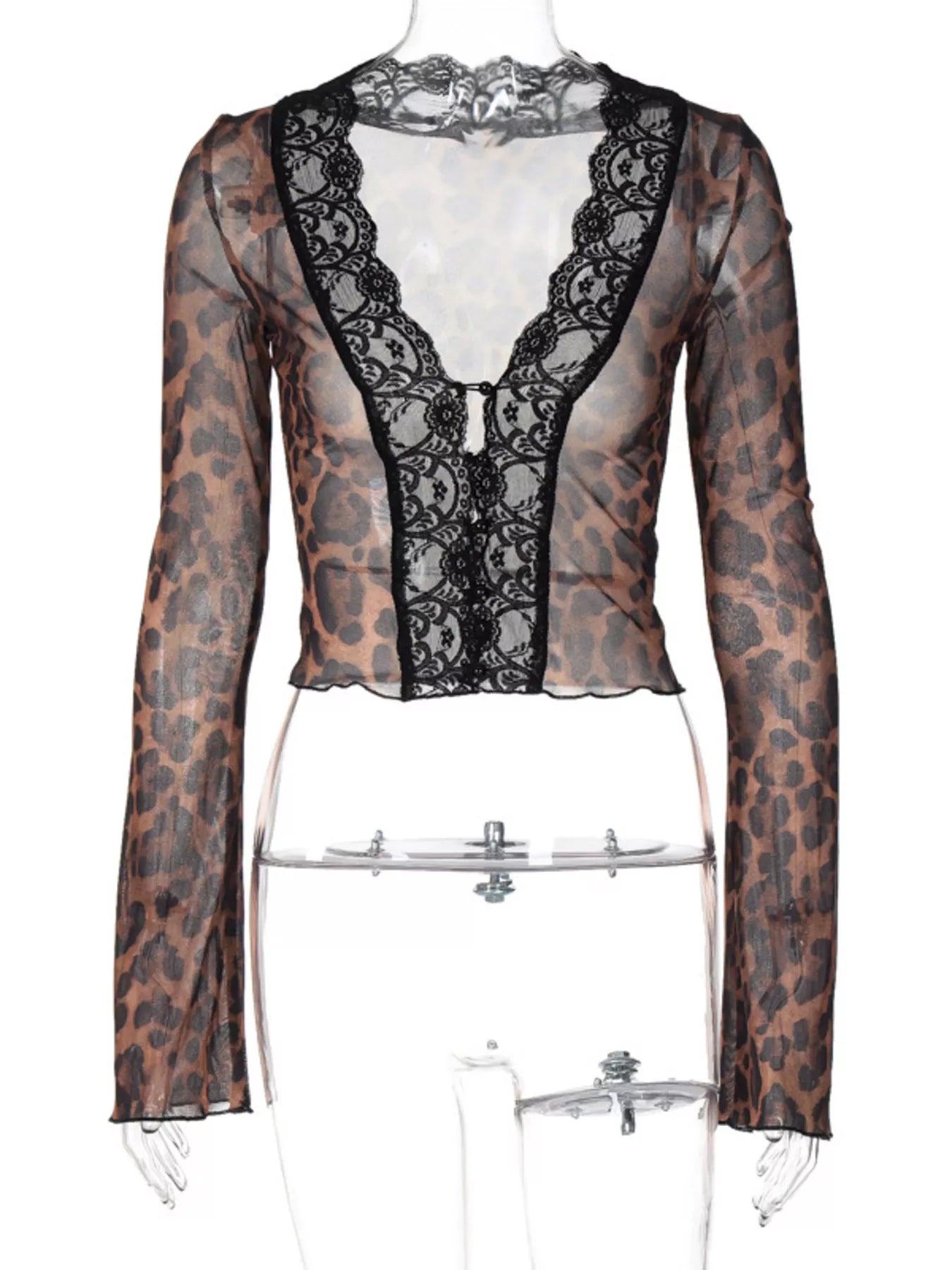 Shopimist lace detail long sleeve top with delicate lace accents and fitted design, perfect for stylish casual or dressy wear.