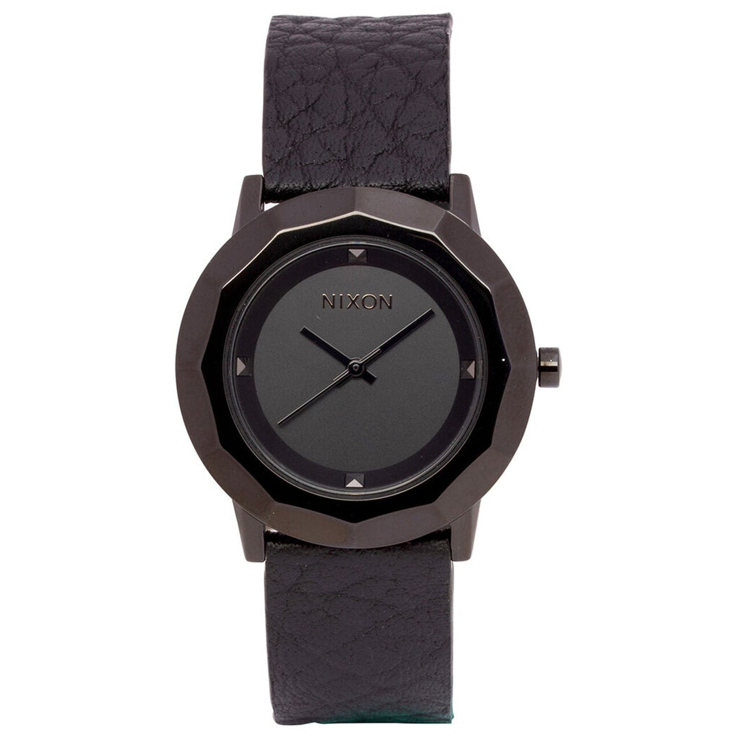 Nixon Women's The Bobbi watch with a sleek round dial and metal strap, stylishly displayed on a white background.