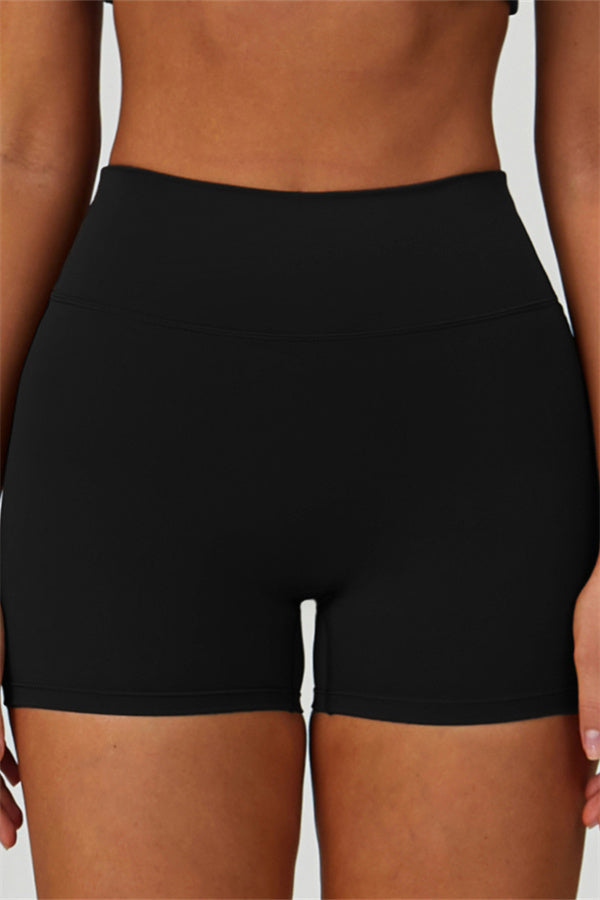 Fitglutes Activewear Seraphine Sports Bra and Shorts 2-piece set, black workout gymwear and sportswear for women.