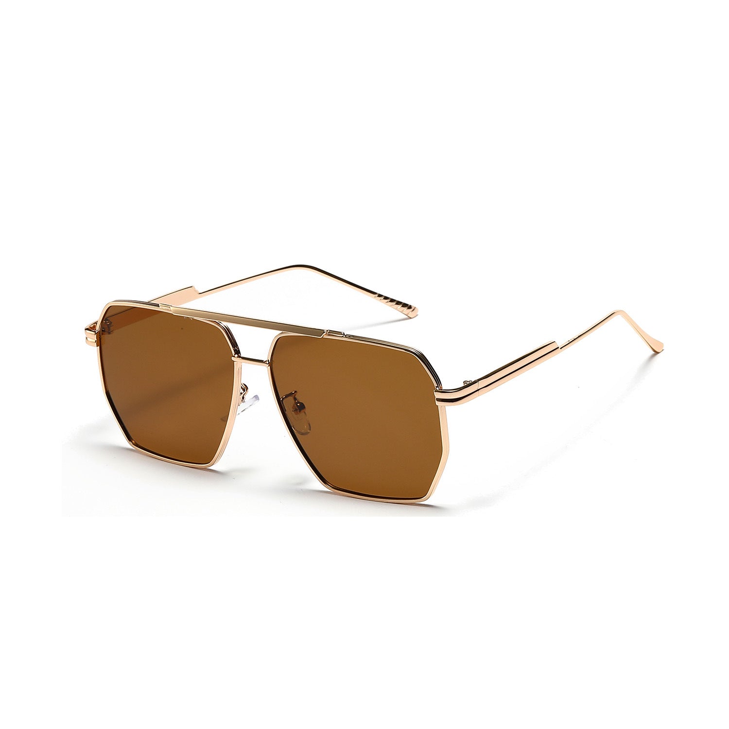Double beam large frame sunglasses by Plush Fashion Hub with retro style and UV400 protection, featuring bold eye-catching design.