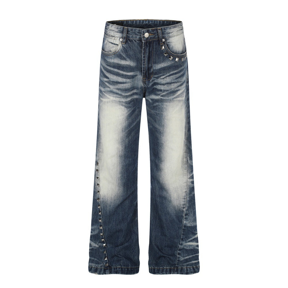 White washed denim colorblock pull-on micro jeans from Plush Fashion Hub, showing fitted design and contrasting color panels.