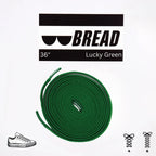 Green elastic shoelace by Plush Fashion Hub, showing a close-up of the stretchy, durable elastic laces for sneakers.