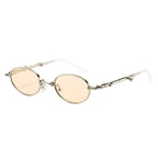 Light-tinted foldable small frame sunglasses for women by FitiqueFit, showcasing a stylish, luxury eyewear design.