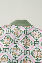 Floral Galilea Sleeve Loose Mini Dress by Threaded Pear featuring a relaxed fit and vibrant floral pattern.