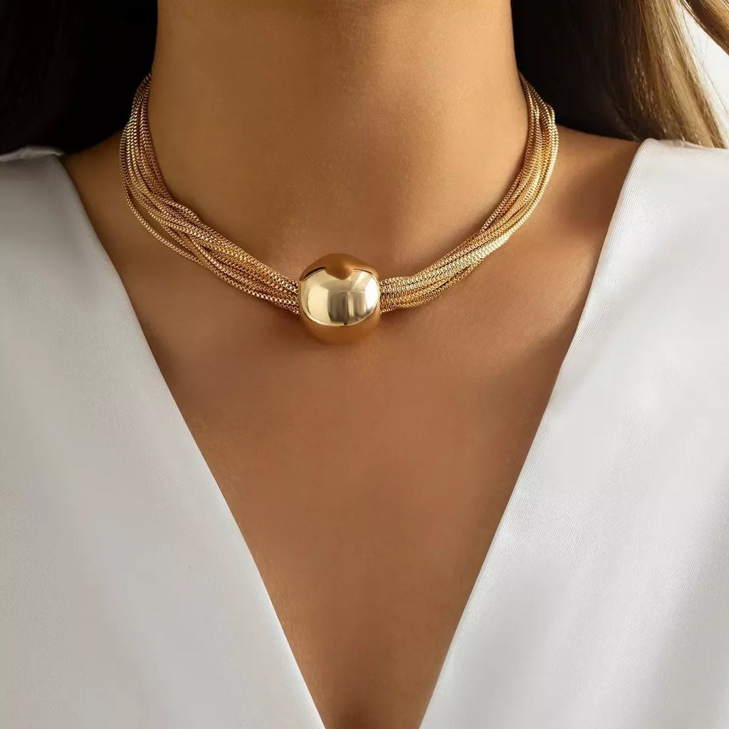 Multi-layered adjustable necklace from Shopimist featuring delicate chains and versatile jewelry design.