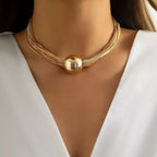 Multi-layered adjustable necklace from Shopimist featuring delicate chains and versatile jewelry design.