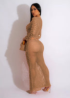 Shopimist sequin mesh cutout maxi dress featuring shimmering sequins, mesh panels, and a stylish cutout design for a glamorous look