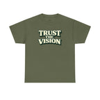 Wear Your Worship Trust The Vision T-Shirt, premium cotton graphic tee with purpose-driven design, featuring bold printed artwork.