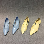 Pointed hollow low heel shoes