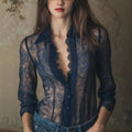 Women’s minimalist long sleeve casual top by Plush Fashion Hub, featuring a simple, stylish design in a neutral color.