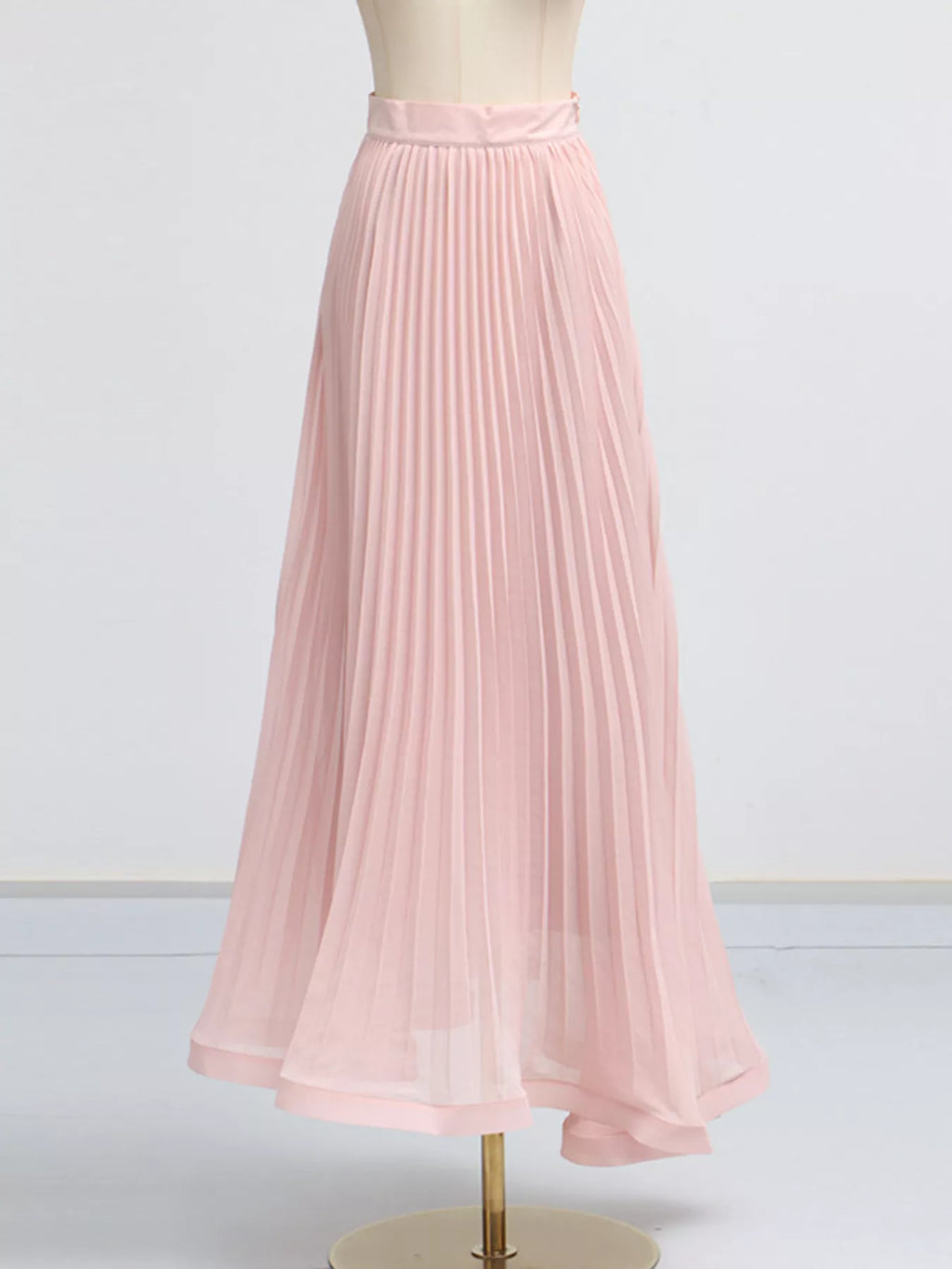 Shopimist frill lapel collar top and pleated skirt set, featuring a stylish blouse with ruffled collar and a matching pleated skirt.