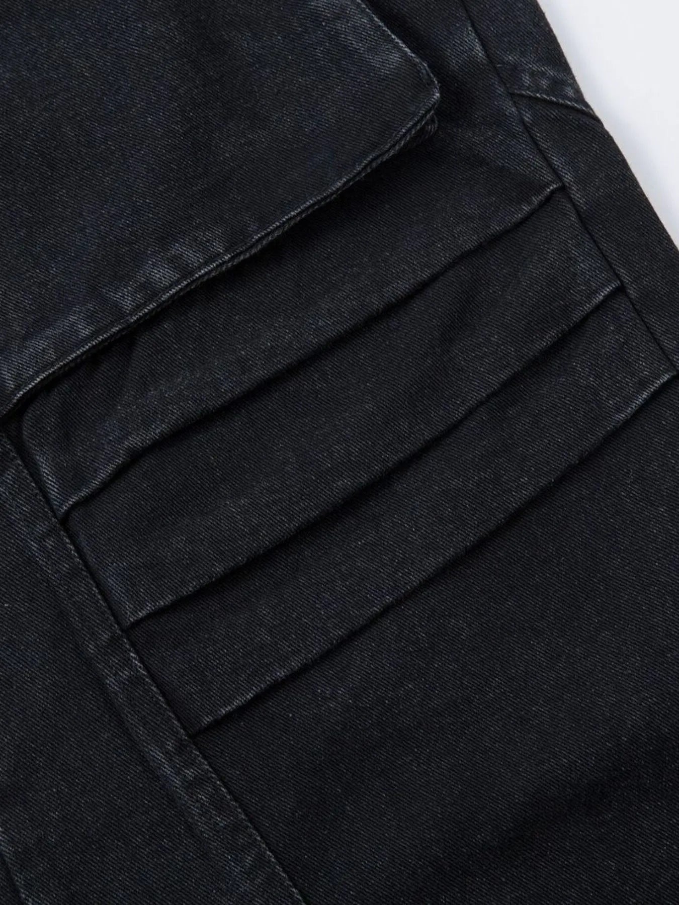Men's wide leg denim jeans by Plush Fashion Shop, showing relaxed fit and classic blue denim fabric.