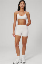 Fitglutes Activewear sports bra and shorts 2-piece set, designed for workout and gym activities, with a sleek athletic fit.