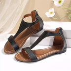 Shopimist open toe flats sandals with sleek design and comfortable straps, perfect for casual summer wear.