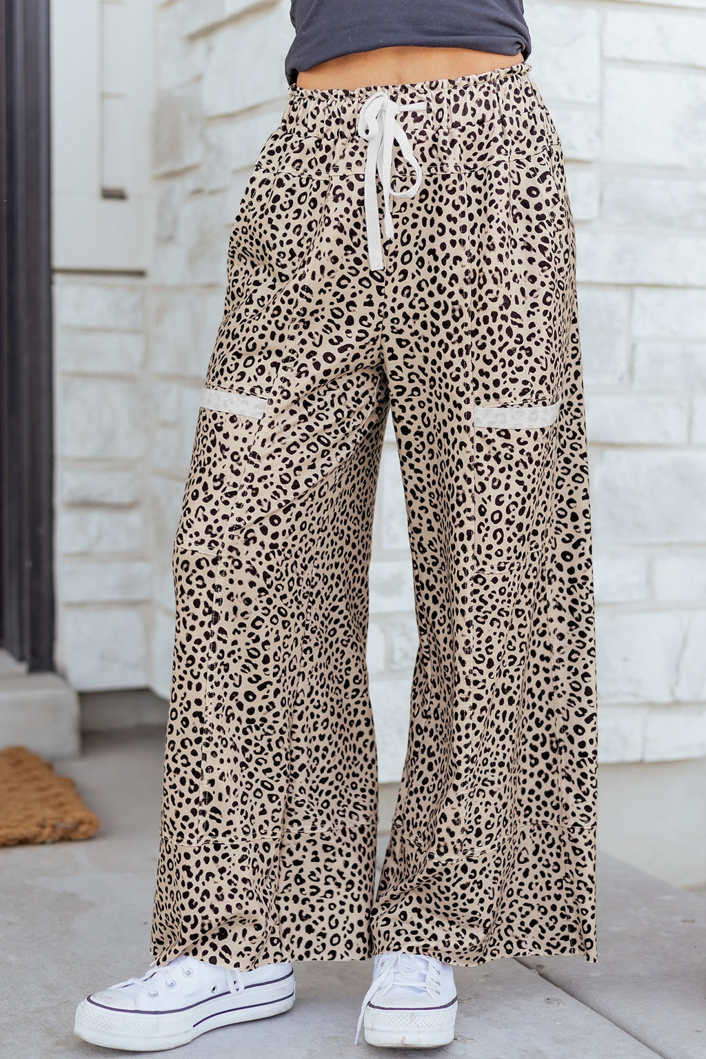 Threaded Pear Aitana Leg Terry Knit Pants, stylish pull-on culottes with a comfortable knit fabric and relaxed fit.