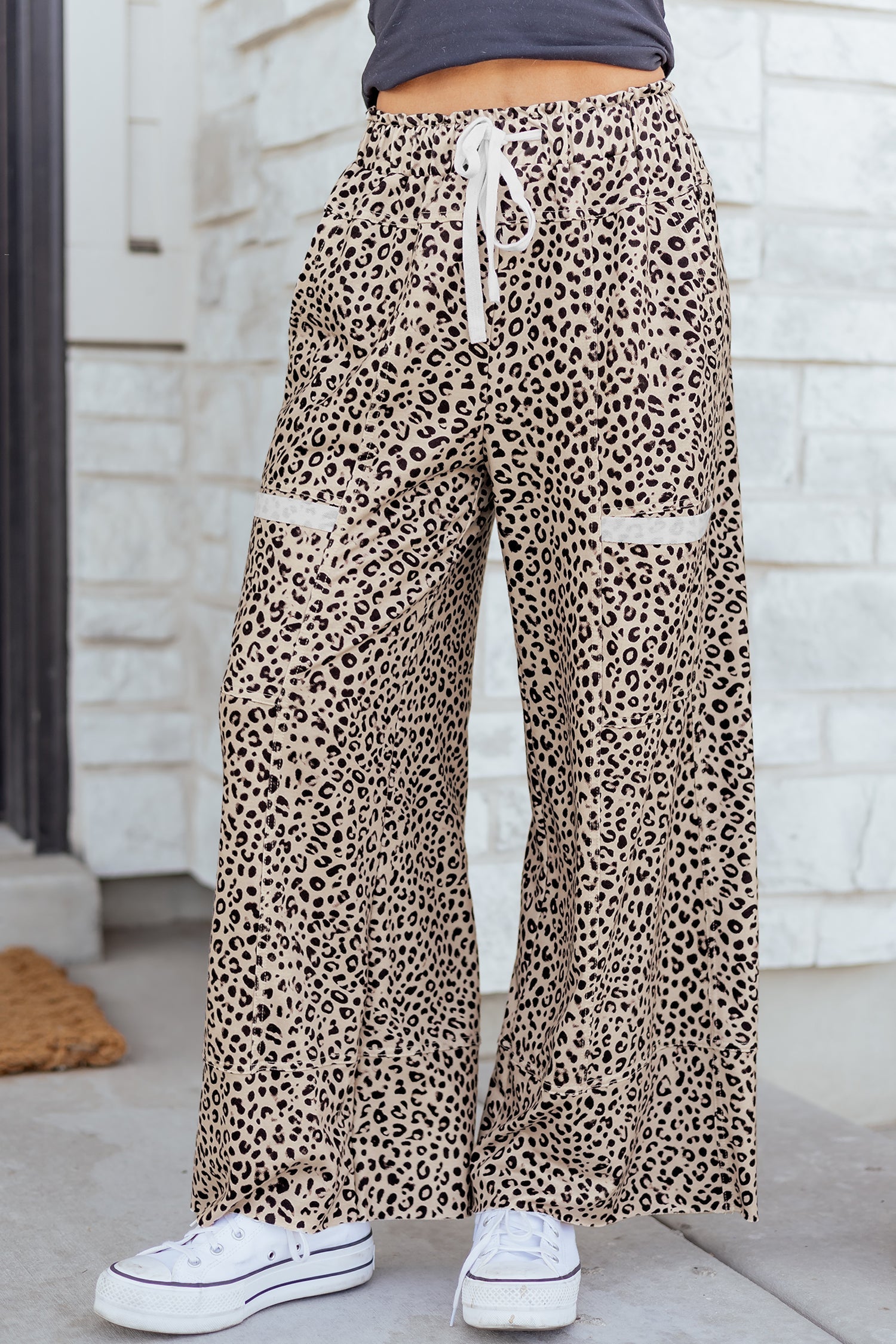 Threaded Pear Aitana Leg Terry Knit Pants, stylish pull-on culottes with a comfortable knit fabric and relaxed fit.