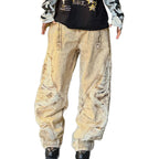 Distressed Irregular Hem Ripped Jeans