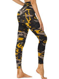 Camouflage print cropped high-waisted leggings from FitiqueFit activewear, designed for workout and active fitness activities.