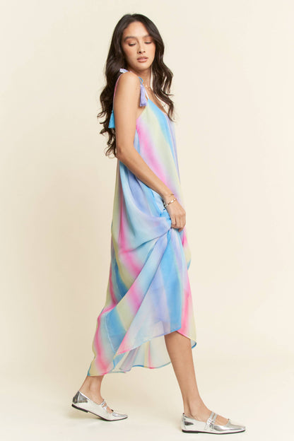 Ombré Rainbow Pastel Maxi with Tassles Pretty Little Patriot