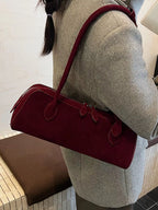 Solid Color Shoulder Bag